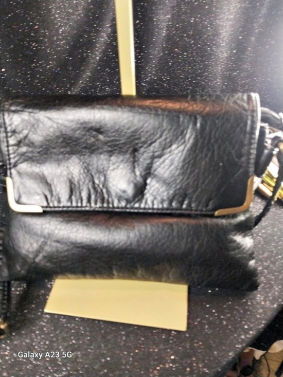 The Unbranded Brand Handbags - Unbranded Black Vegan Leather Crossbody Bag NEW